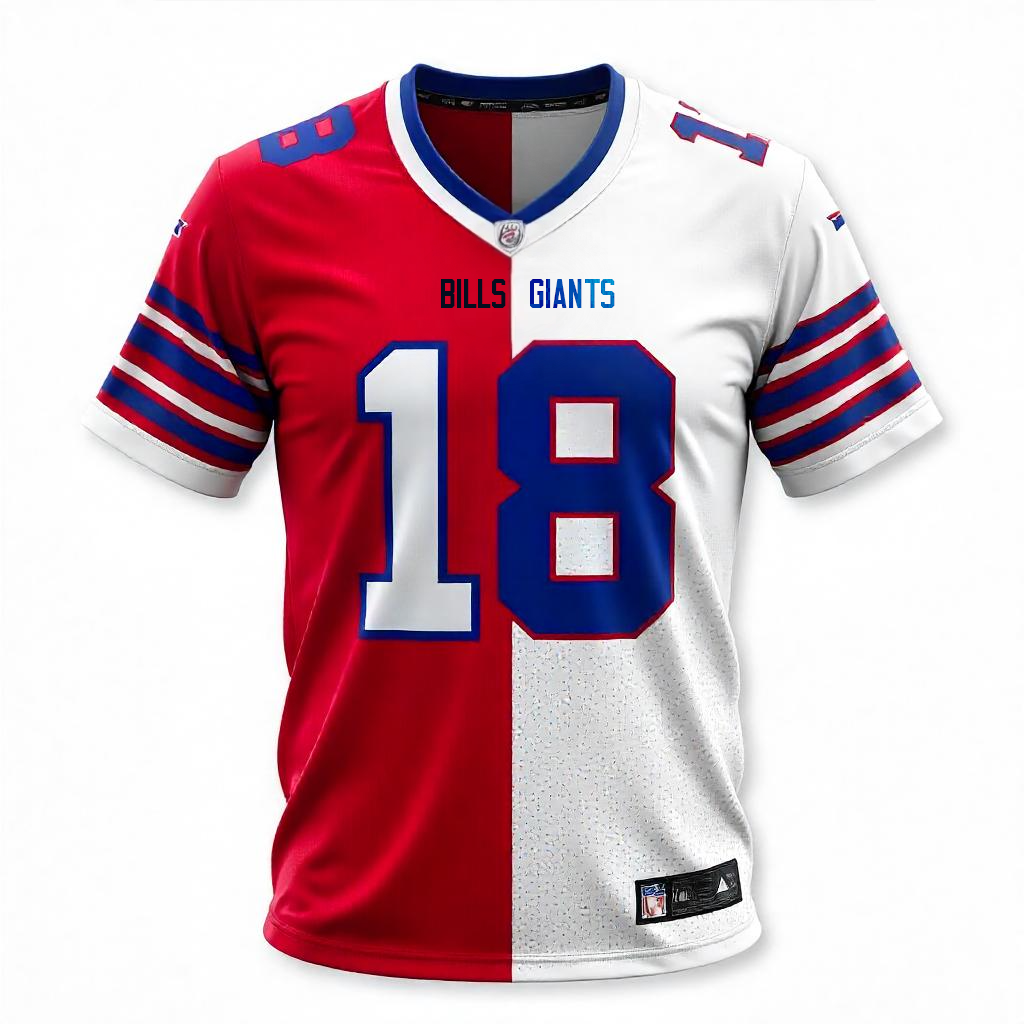 Custom Split NFL Half & Half Football Jerseys