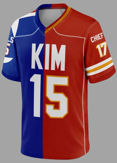 House Divided Jersey - Split Football Jerseys - any team