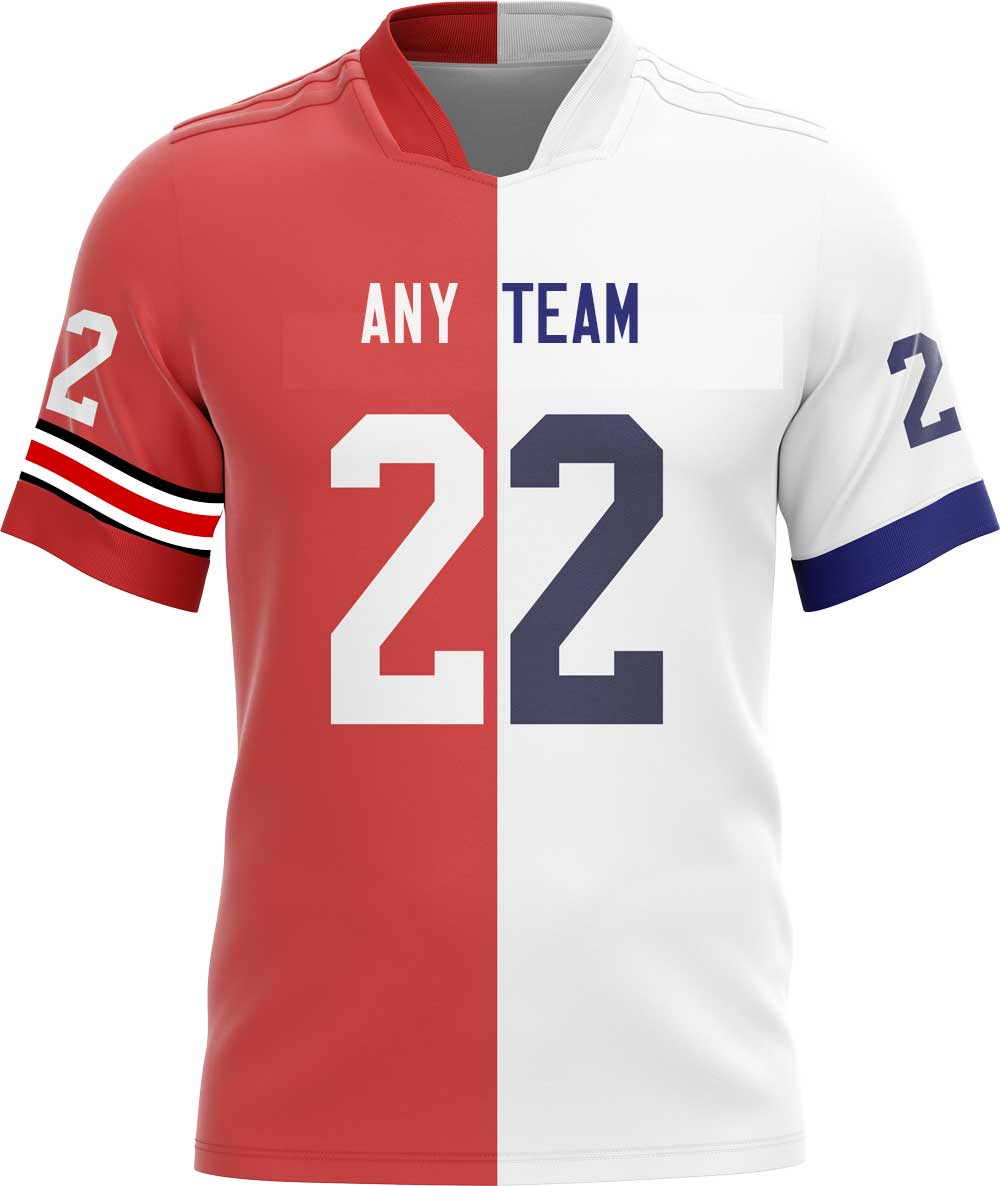 Two College  team Split football jersey