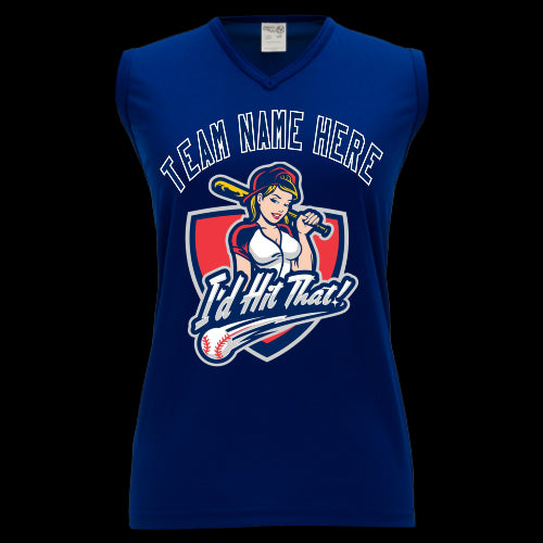 Custom Women Moisture Wicking sleeveless Baseball jerseys
