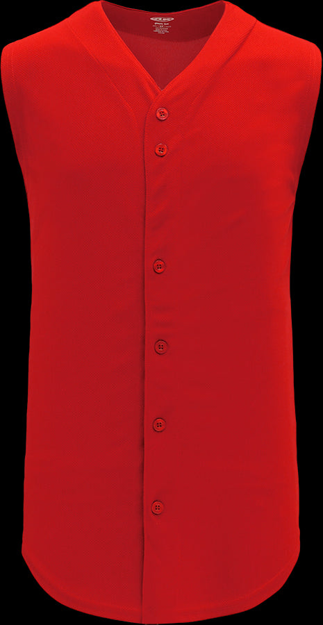 Custom sleeveless full button down baseball jersey template