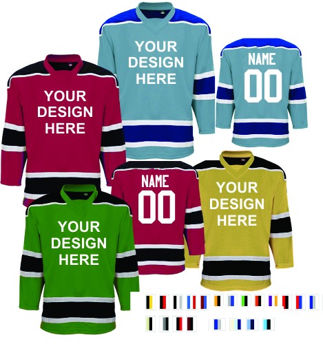 Custom personalized hockey jerseys