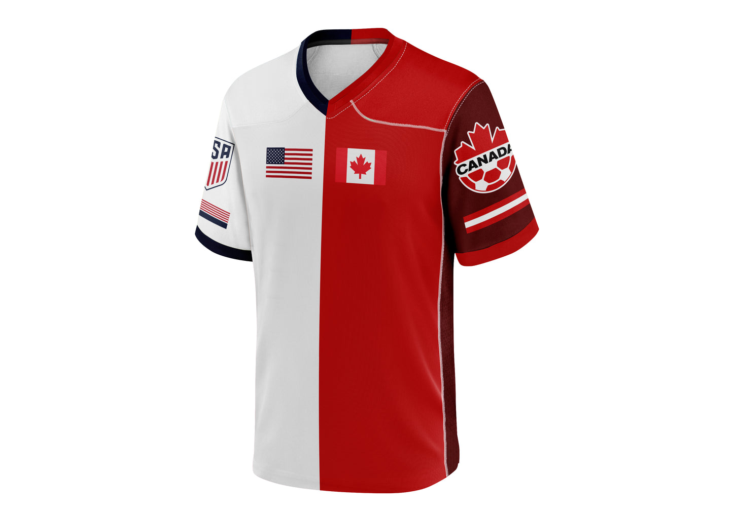 Half and Split  Multinational Country Football/Soccer Jersey