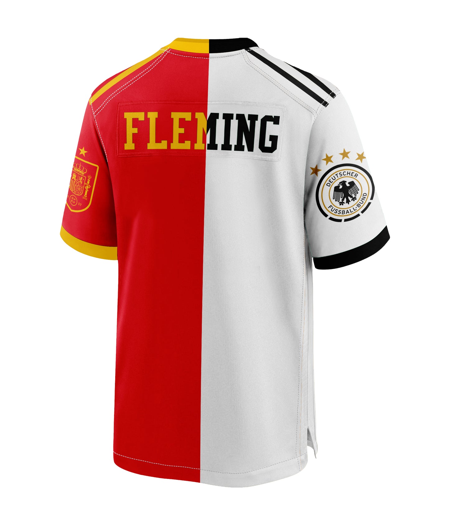 Half and Split  Multinational Country Football/Soccer Jersey