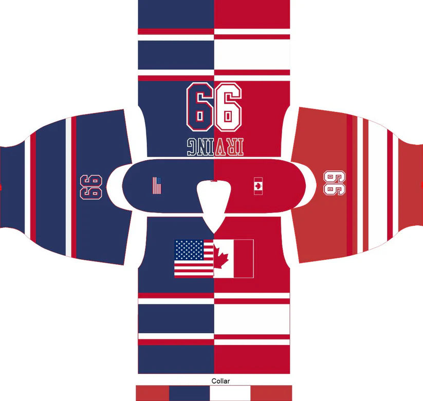 Split Hockey Jersey or  NHL  Half and Haf Hockey Jersey   House Divided Jersey -