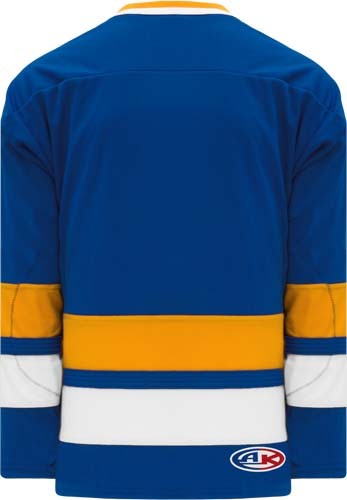 Custom Charlestown Chiefs lapshot Royal, Gold, White  Hockey Jersey