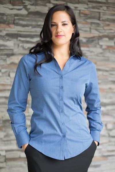 Custom Textured Ladies Woven shirt