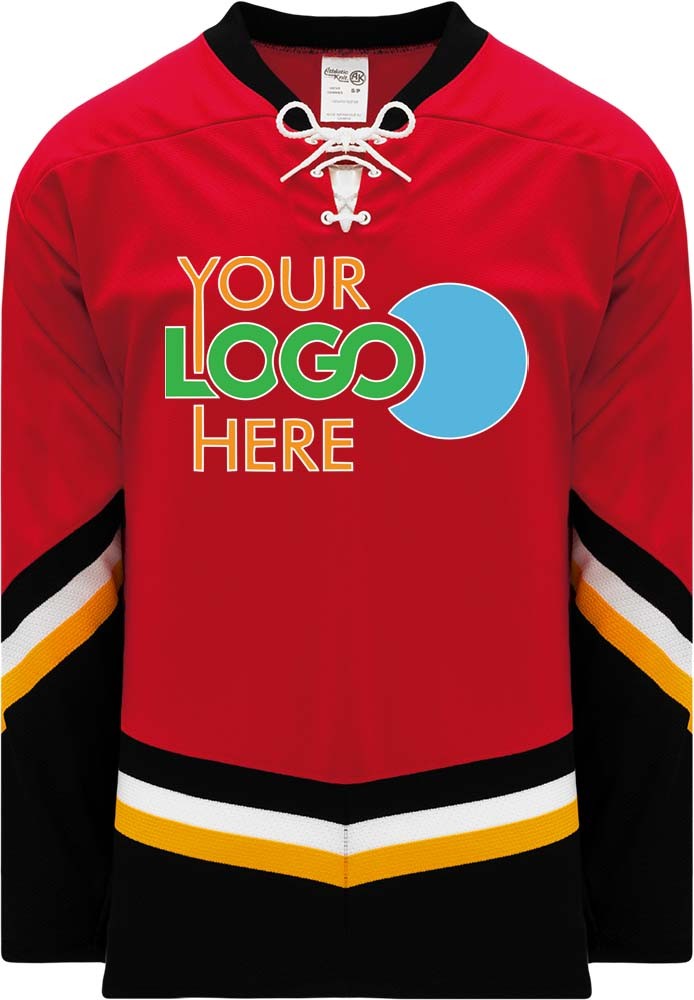 Custom NEW Calgary Flames 3RD RED  Hockey Jersey