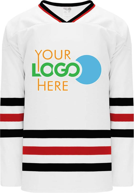 Custom Chicago Blackhawks WHITE  Hockey Jersey