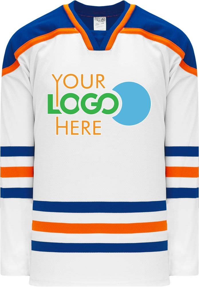 Custom EDMONTON WHITE  Hockey Jersey