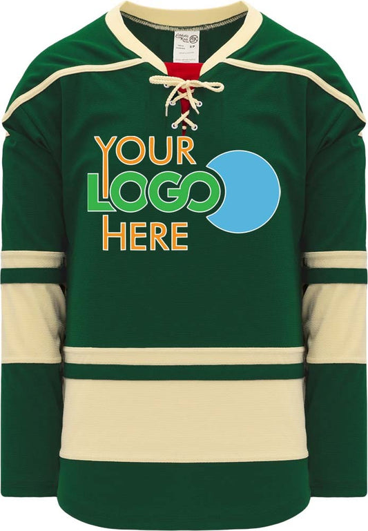 Custom 2009 MINNESOTA 3RD DARK GREEN  Hockey Jersey