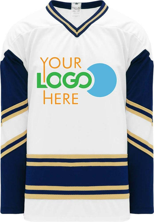 Custom NOTRE DAME WHITE  Hockey Jersey