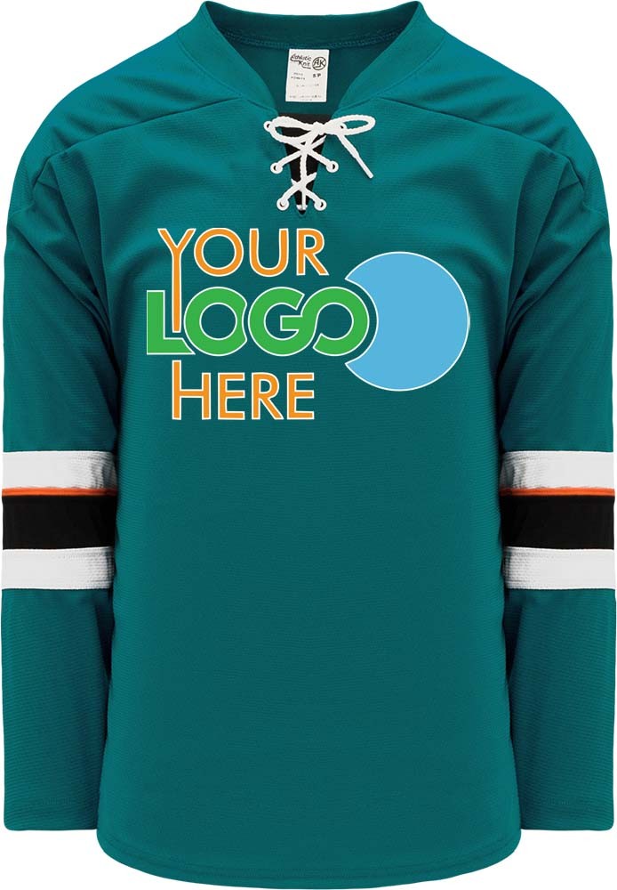 Custom 2013 SAN JOSE PACIFIC TEAL  Hockey Jersey