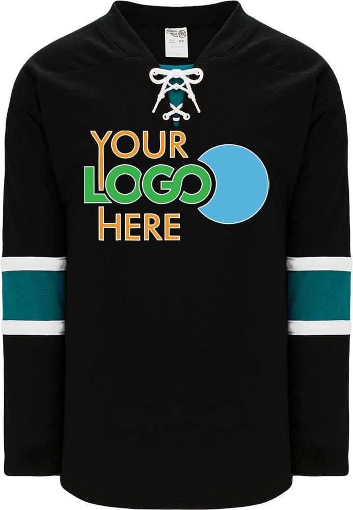 Custom 2008 SAN JOSE 3RD BLACK  Hockey Jersey