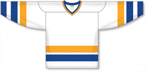 Custom Chiefs - Slapshot White, Royal, Gold  Hockey Jersey