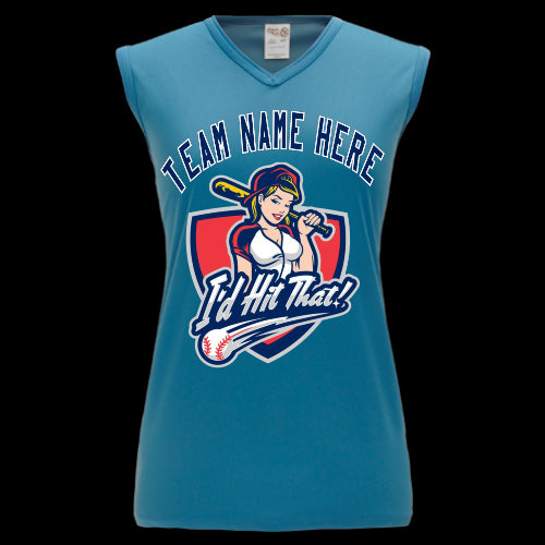 Custom Women Moisture Wicking sleeveless Baseball jerseys