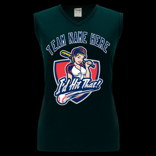 Custom Women Moisture Wicking sleeveless Baseball jerseys