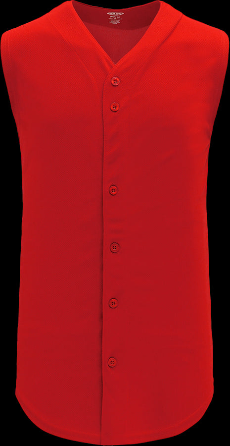 Custom sleeveless full button down  baseball jersey template