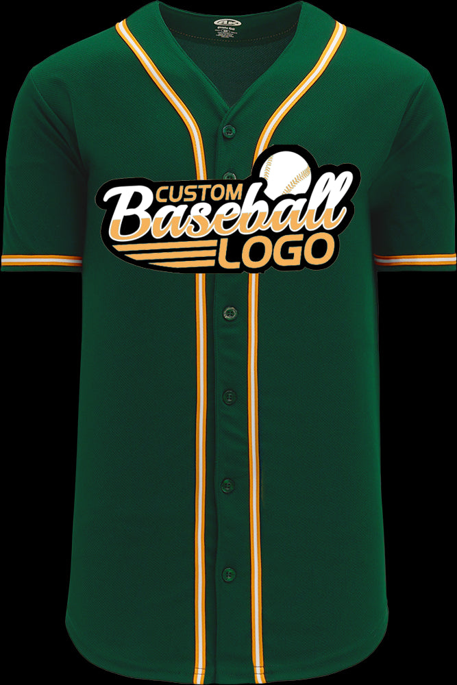 Custom Oakland MLB Green/Gold Blank baseball jersey