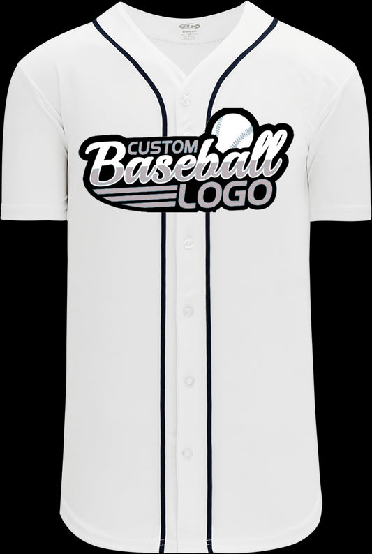 Custom Detroit Blank MLB Baseball jersey white-navy